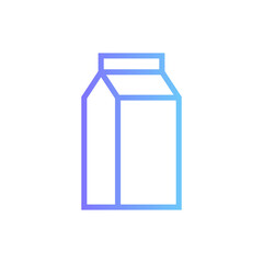 Milk vector icon with gradient