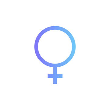 Female symbol vector icon with gradient