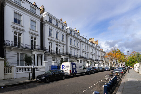 View of the picturesque Notting Hill houses