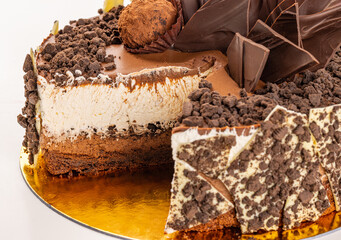 Chocolate cake with mascarpone cream