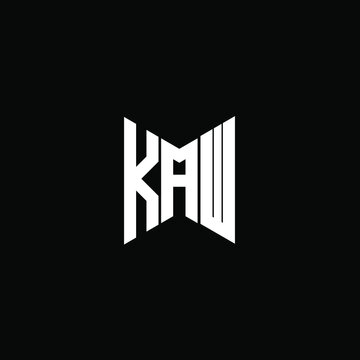 KAW letter logo creative design with vector graphic