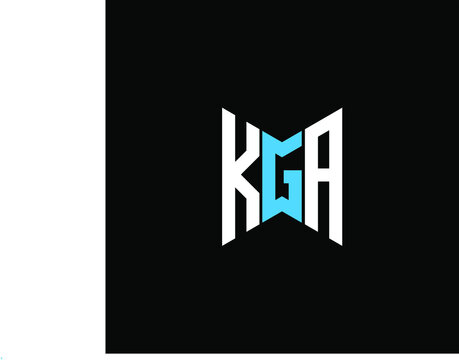 KGA letter logo creative design with vector graphic