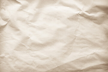 Brown recycled kraft paper crumpled vintage texture background for letter.