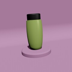 3d bottle mockup illustration