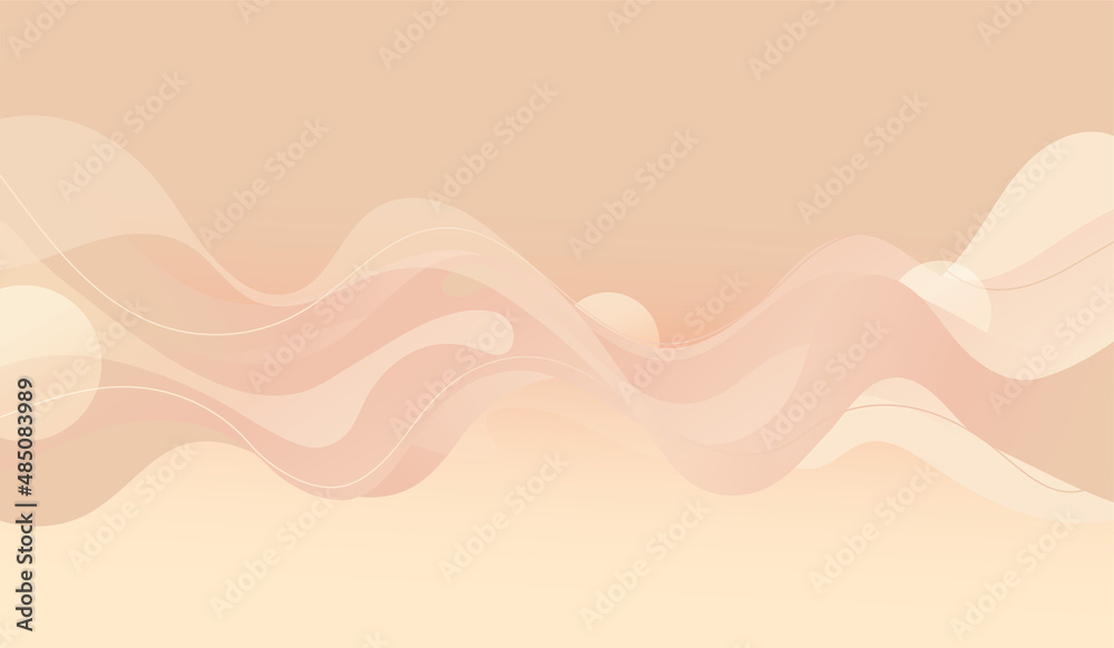 Poster Modern colorful flow poster. Wave Liquid shape color paint. Moving simple lines.
