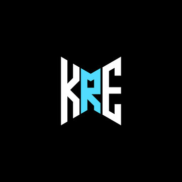 KRE letter logo creative design. KRE unique design