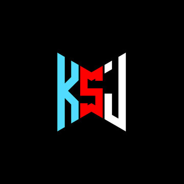 KSJ letter logo creative design. KSJ unique design