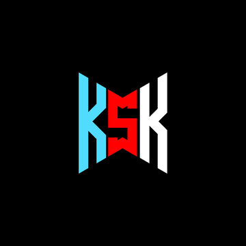 KSK letter logo creative design. KSK unique design
