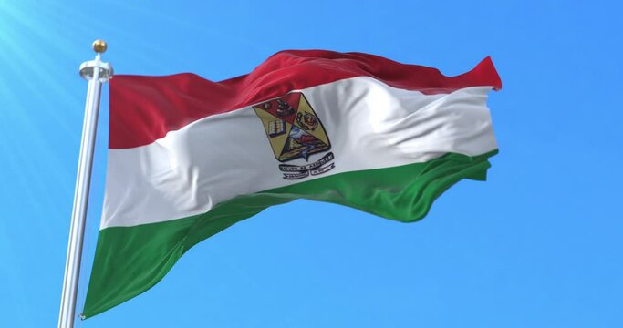 Azogues Flag, Ecuador. Loop