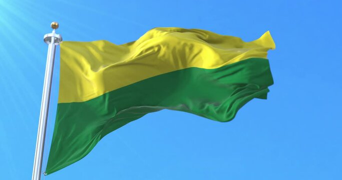 Morona Santiago Province Flag, Ecuador. Loop