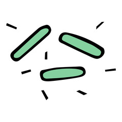 Microorganism chemistry physics genetics science education doodle vector illustration icon