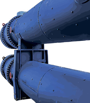 Vector Image Of An Industrial Heat Exchanger