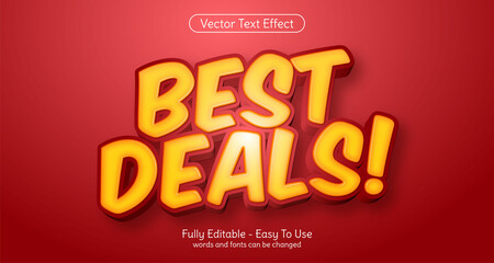 Obraz premium Best deals 3d text editable style effect template