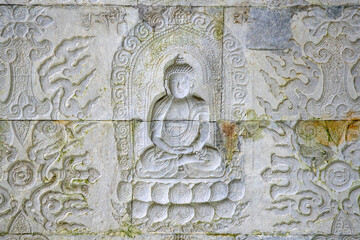 Wall carving of the underground palace of Emperor Qianlong, East Tomb of the Qing Dynasty, China