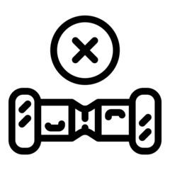 Gyroscooter Delete Flat Icon Isolated On White Background