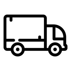 Truck Flat Icon Isolated On White Background