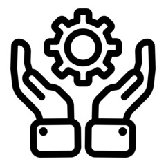 Settings Flat Icon Isolated On White Background