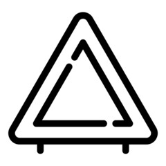 Road Sign Flat Icon Isolated On White Background