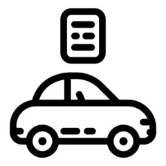 Car Documentation Flat Icon Isolated On White Background