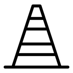 Road Cone Flat Icon Isolated On White Background