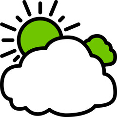 cloudy one color icon