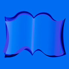open book, reading, literature. Design element of books, notebooks, postcards, interior items