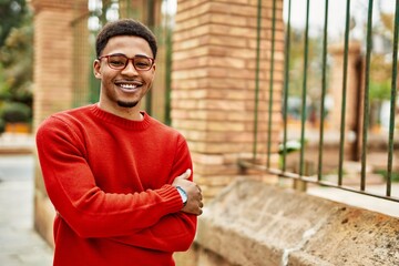 Handsome african american man outdoors