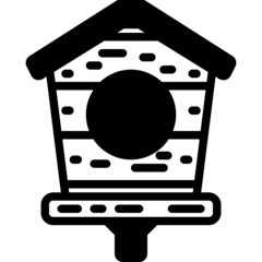 bird house solid line icon