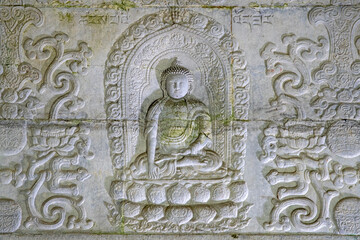 Wall carving of the underground palace of Emperor Qianlong, East Tomb of the Qing Dynasty, China