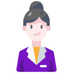 businesswoman flat icon