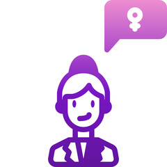 message gradient icon