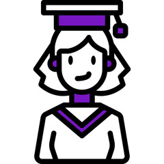 graduation one color icon