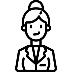 businesswoman line icon
