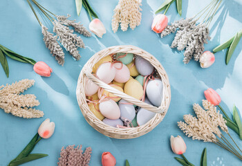 Spring concept. Easter concept. Eggs colored. Photo. Background. Life. 
