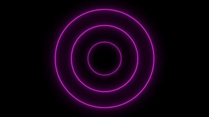 Red Purple Thin Light Concentric Circles
