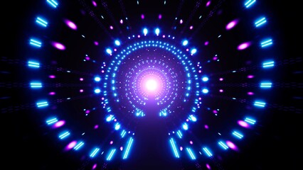 Shining Neon Festival Tunnel Way