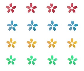 テクスチャ 花 桜 イラスト アイコンセット
