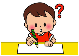 勉強,書く,宿題,発見,小学校,小学生,子供,テスト