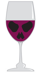 Skull Wine Glass