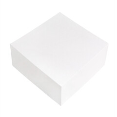 Blank white cardboard box isolated on white background