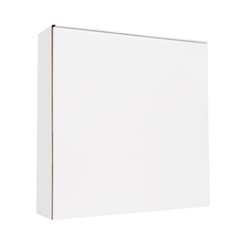 Blank white slim box isolated on white background