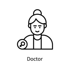 Doctor vector Outline Icon Design illustration. Home Improvements Symbol on White background EPS 10 File