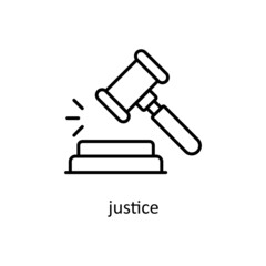 justice vector Outline Icon Design illustration. Home Improvements Symbol on White background EPS 10 File