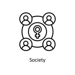 Society vector Outline Icon Design illustration. Home Improvements Symbol on White background EPS 10 File