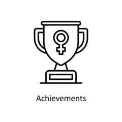 Achievements vector Outline Icon Design illustration. Home Improvements Symbol on White background EPS 10 File