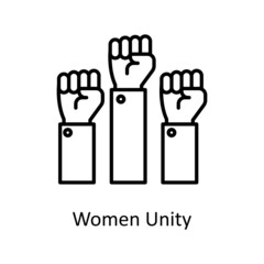 Women Unity vector Outline Icon Design illustration. Home Improvements Symbol on White background EPS 10 File