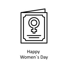 Happy Women's Day vector Outline Icon Design illustration. Home Improvements Symbol on White background EPS 10 File