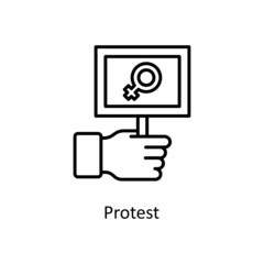 Protest vector Outline Icon Design illustration. Home Improvements Symbol on White background EPS 10 File