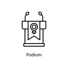 Podium vector Outline Icon Design illustration. Home Improvements Symbol on White background EPS 10 File