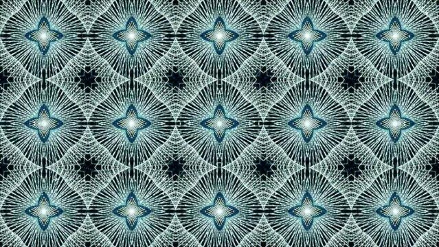 Abstract kaleidoscopic animation suited for music videos, night clubs, dance, party, events. Seamless loopable animation.